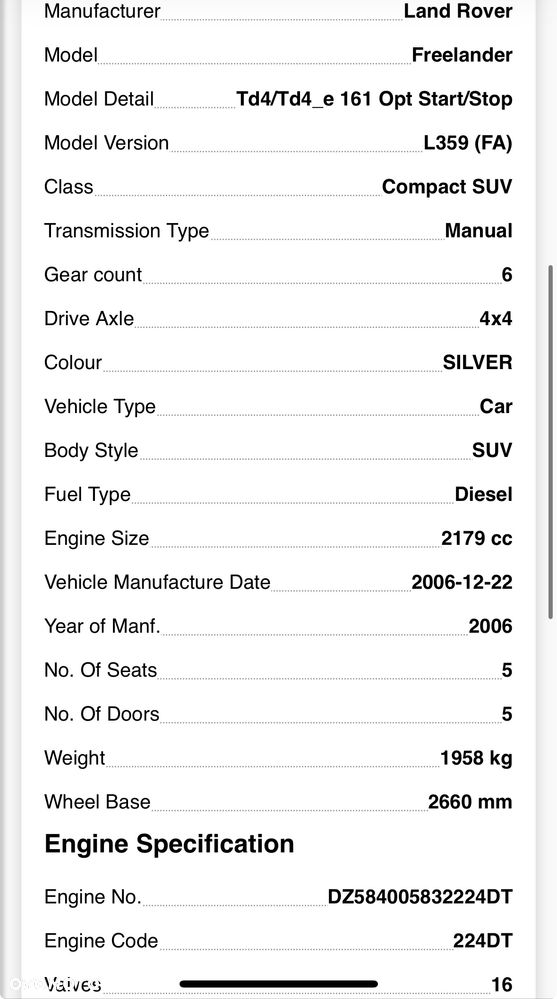 FREELANDER 2.2 TD4 09r 160KM skrzynia biegow 6 4x4 7G9R-7002-HG 30783362 - 4