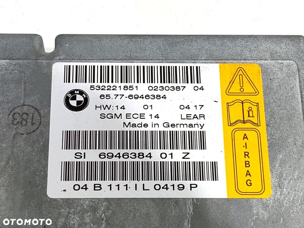 SENSOR AIRBAG  BMW 5 (E60) 2003 - 2010 530 i 170 kW [231 KM] benzyna 2001 - 2005 6946384 - 4