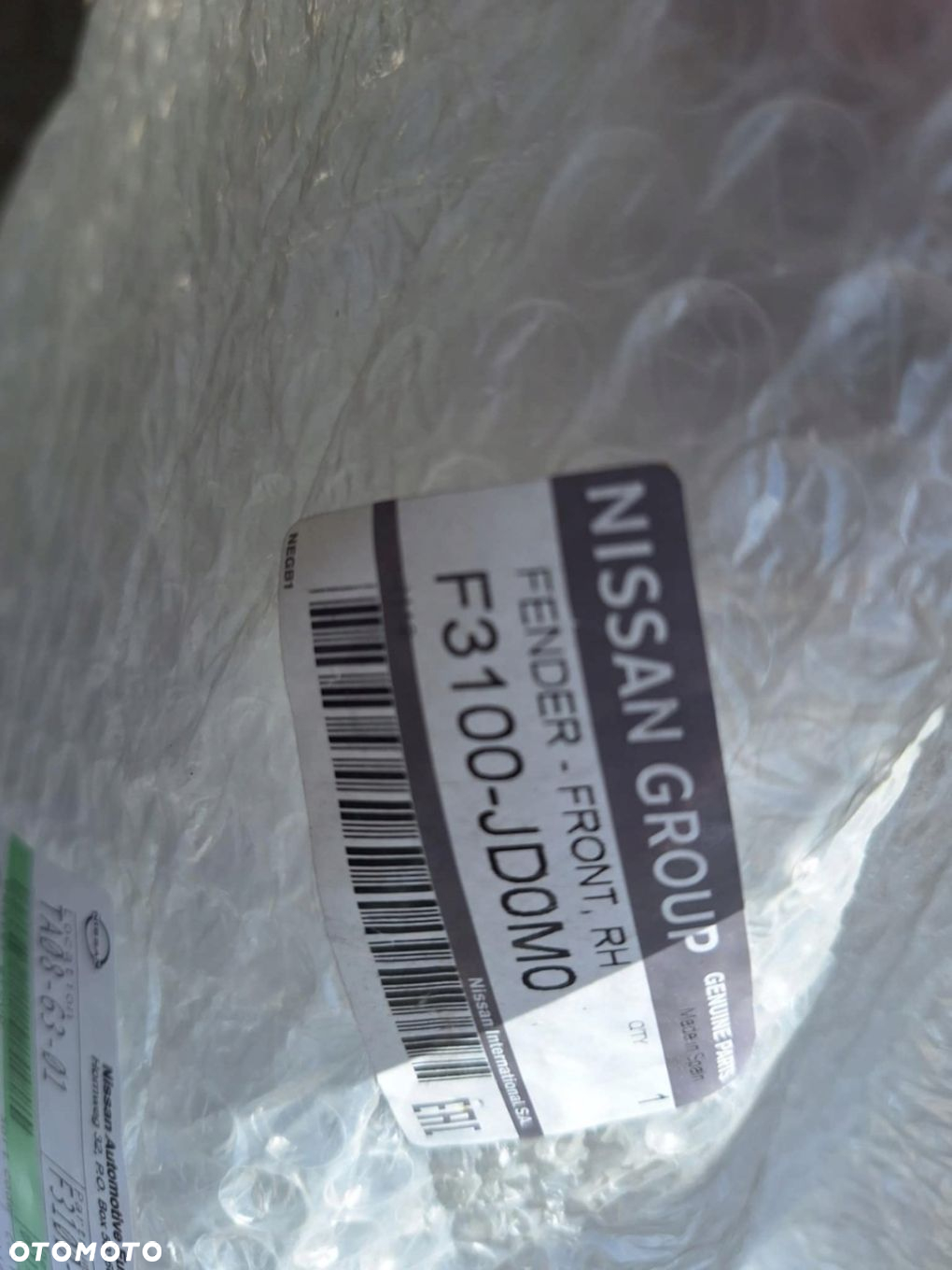 NISSAN QASHQAI F3100-JDOMO BŁOTNIK PRAWY PRZEDNI PRZÓD - 2