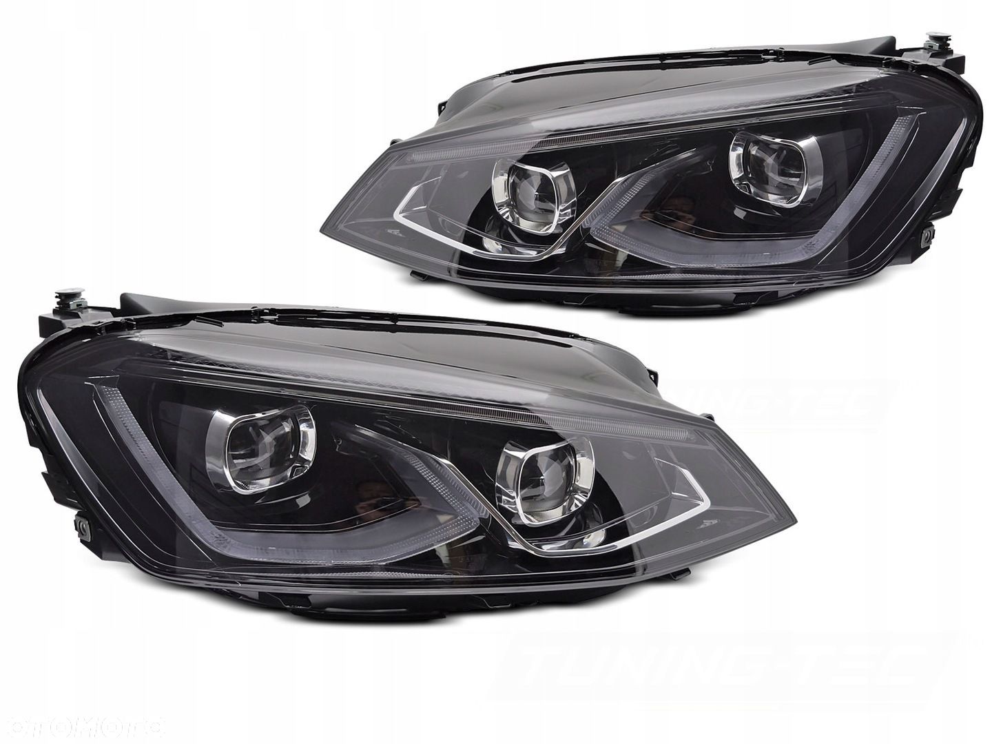 Reflektor Lampa kpl Soczewki full Led Black VW Golf VII 7 5g 5g0 2012-2017 - 1
