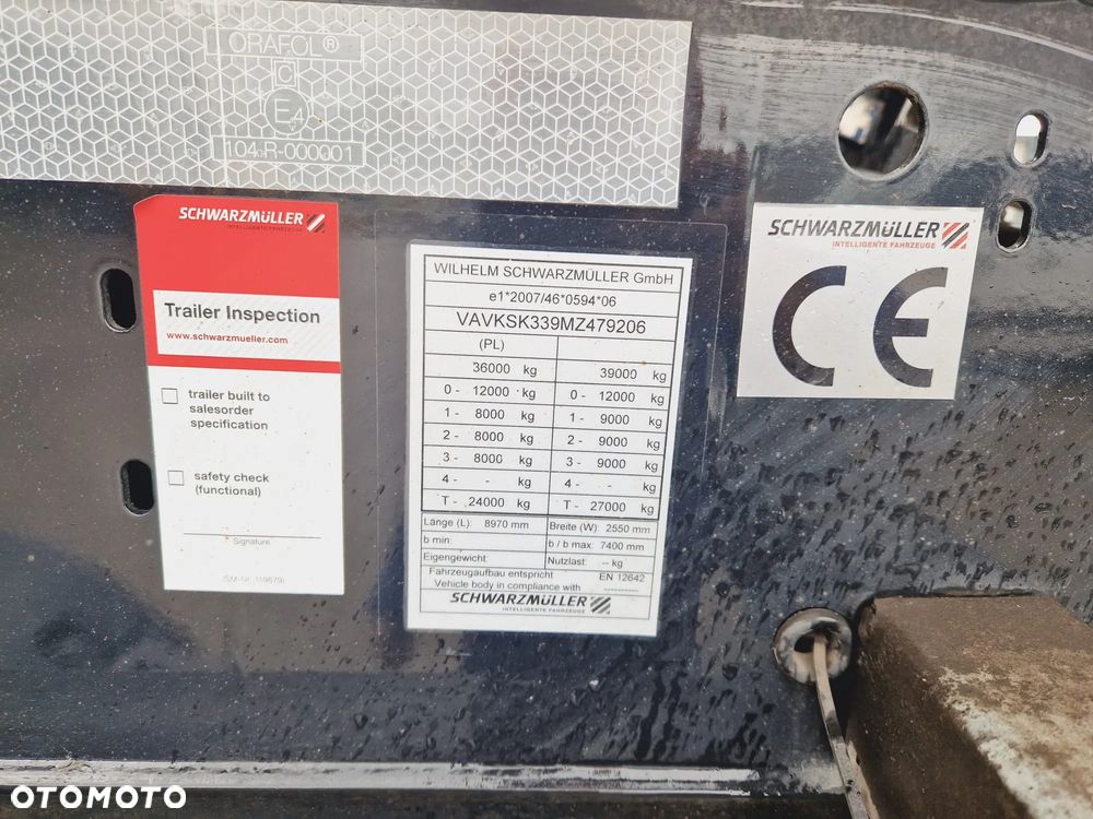 Schwarzmuller K3A * wywrotka stalowa * 27m3 * pod ciągnik 4x4 * siodło 1 380 mm * - 22