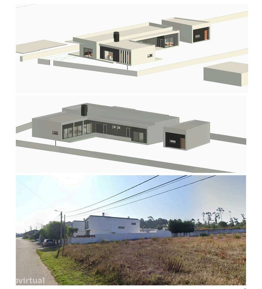 Terreno c/ projeto T3/4 aprovado pronto a construir