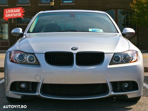 Bara Fata cu grile centrale BMW Seria 3 E90 Sedan E91 Touring (2004-2008) Non LCI - livrare gratuita - 9