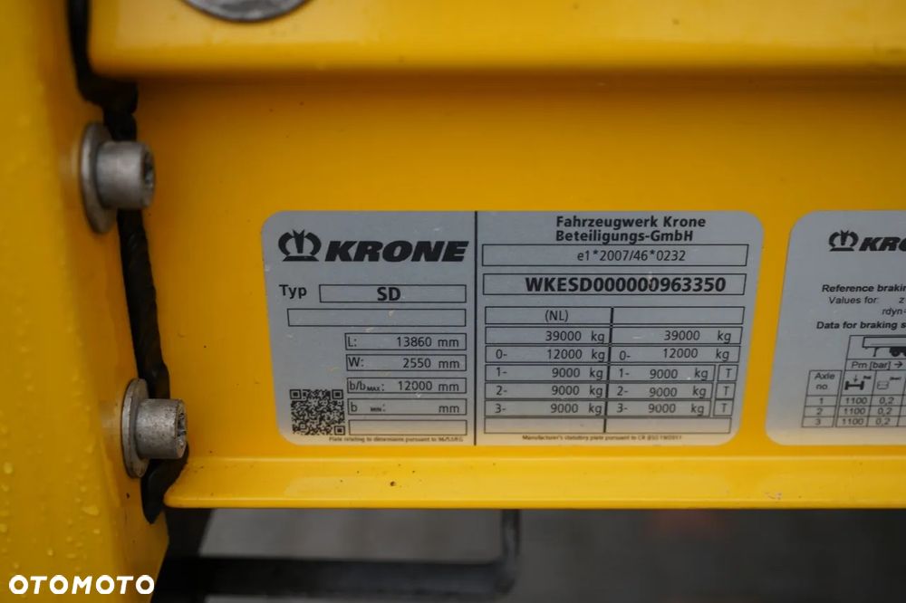 Krone FIRANKA / MEGA / DACH PODNOSZONY / LOW DECK / PLANDEKA ZBROJONA - 27