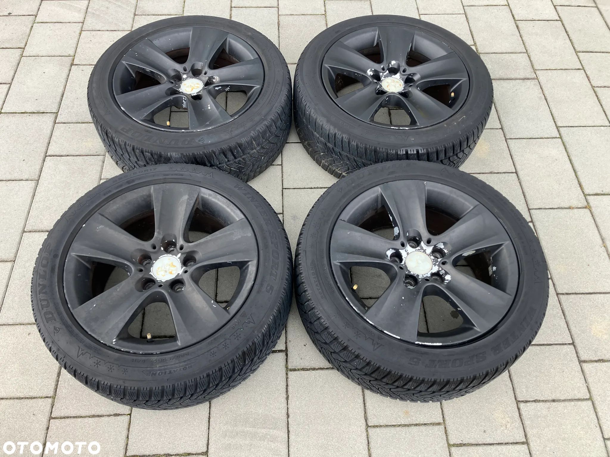KOŁA ZIMOWE BMW E60 E61 17 CALI 5x120 225/50/17 OPONY ZIMOWE ZIMÓWKI CZARNE FELGI 6790172 IS30 8Jx17 - 1