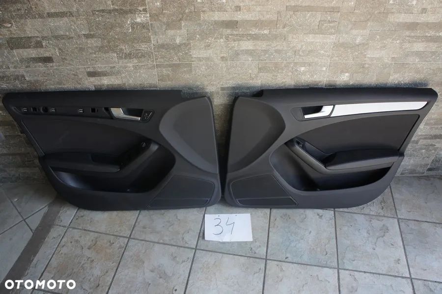 NR 34 Boczki drzwi do AUDI A4 B8 wstawki materiałowe - 1