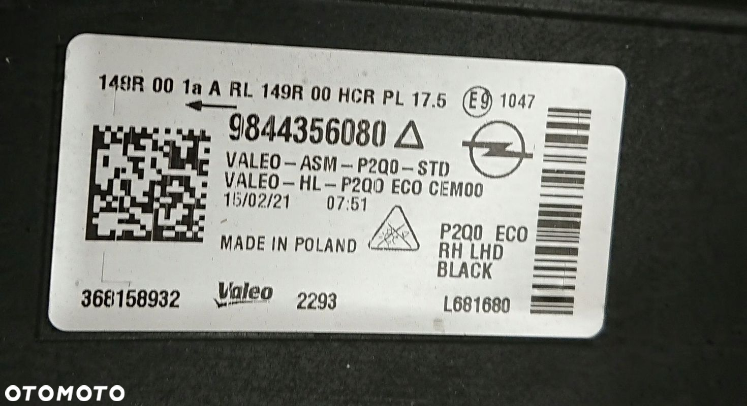 Opel Mokka B 2 II LED lampa prawa przednia przód - 6
