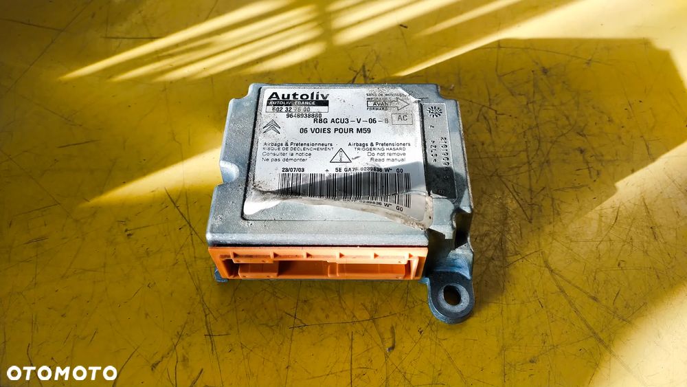 602327600 CITROEN BERLINGO MODUŁ SENSOR AIRBAG - 1