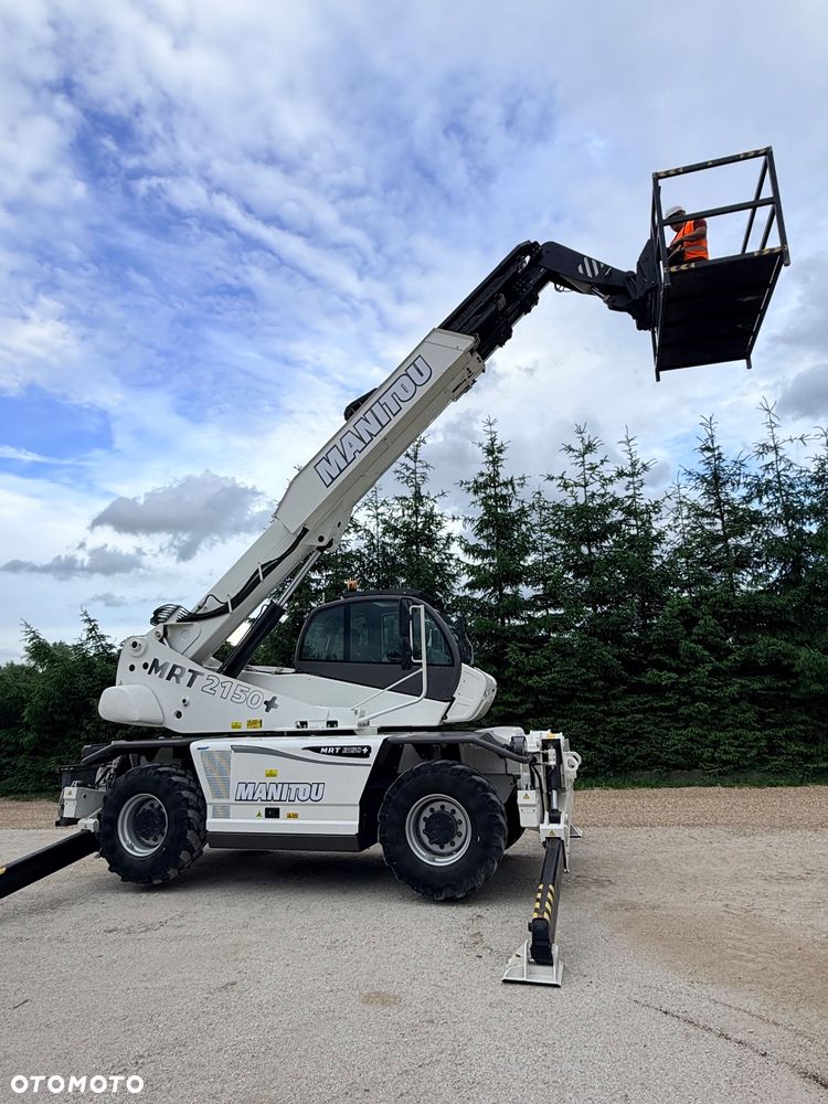 Manitou Ładowarka teleskopowa Manitou Mrt 2150 + Privilage Roto obrotowa 360 Pilot sterowanie radiowe Kosz Widły 2016/17 1840 2550 2540 silnik Mercedes 2150+ Merlo - 12