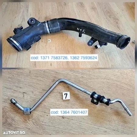 Anexe motor N55 benzina BMW instalatie electrica motor cutie viteze furtun lichid racire tub intercooler conducta combustibil suport motor compresor carcasa filtru aer - 5