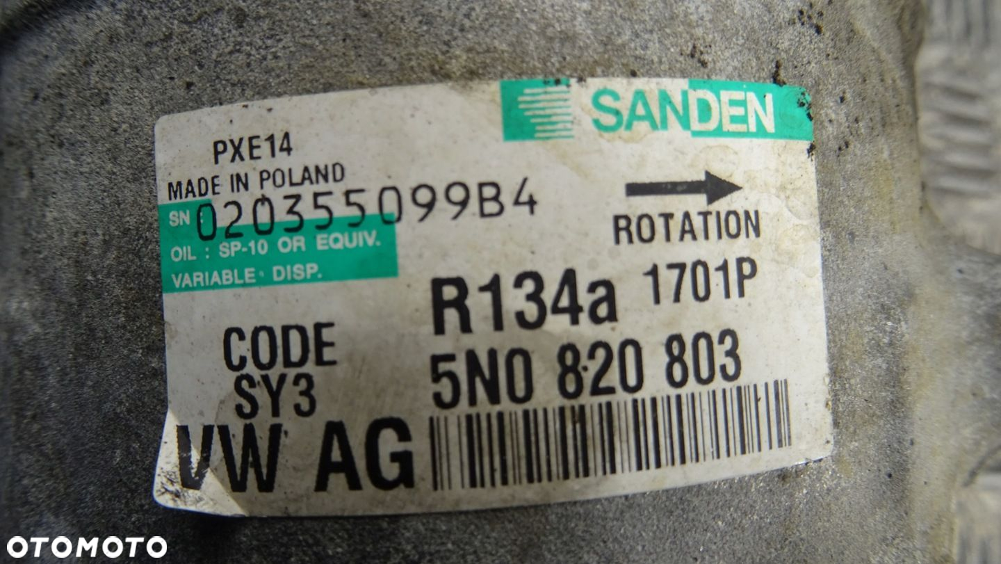 SPRĘŻARKA KOMPRESOR KLIMATYZACJI AUDI A3 8P LIFT 5N0820803 - 4