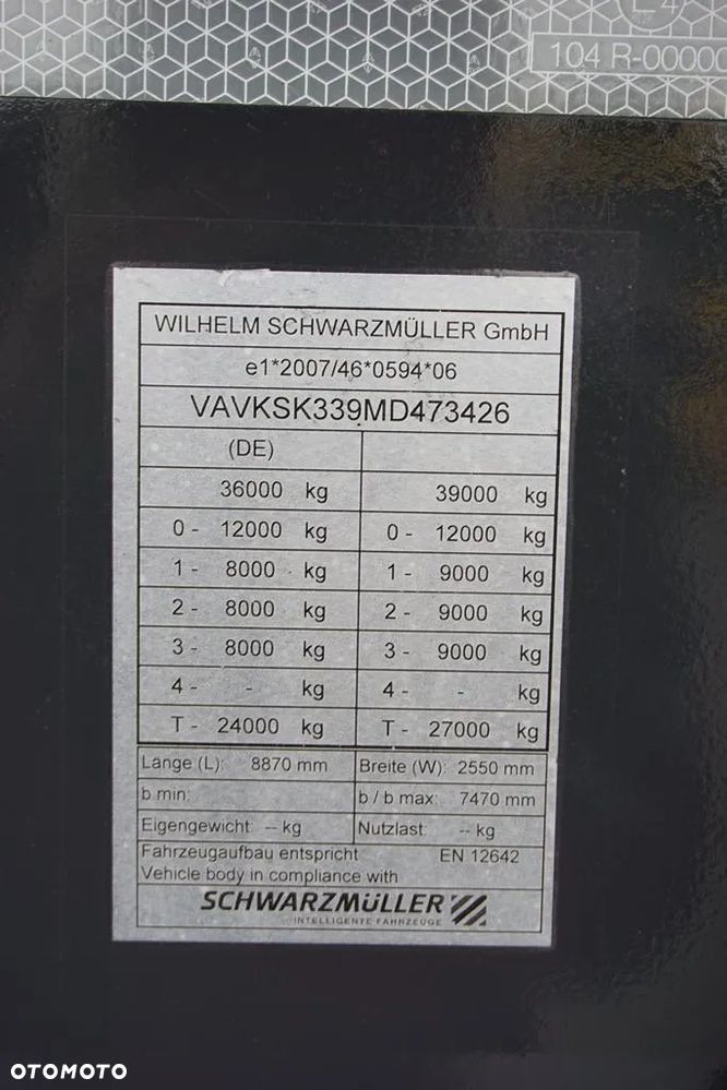 Schwarzmuller / WYWROTKA / 27 M3 / 2 X OŚ PODNOSZONA - 11