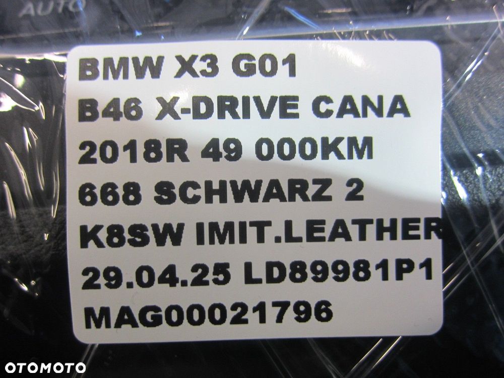 BMW X3 G01 X4 G02 KRATKA NAWIEWU TYLNA TYŁ PODGRZEWANE 64229363822 9363822 - 11