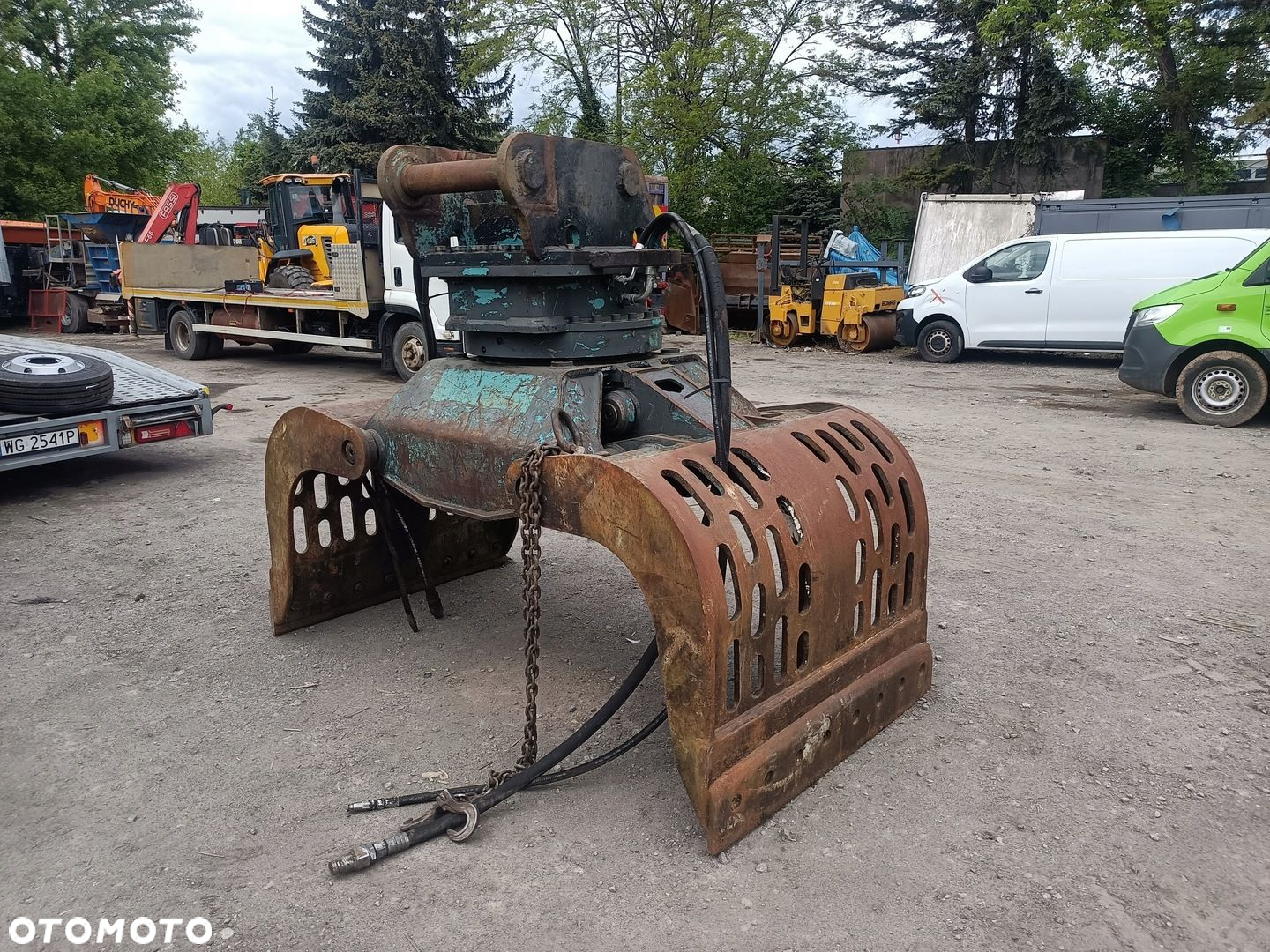 Chwytak wyburzeniowy sortujący ażurowy obrotowy cat jcb sworznie 80 mm duży - 4
