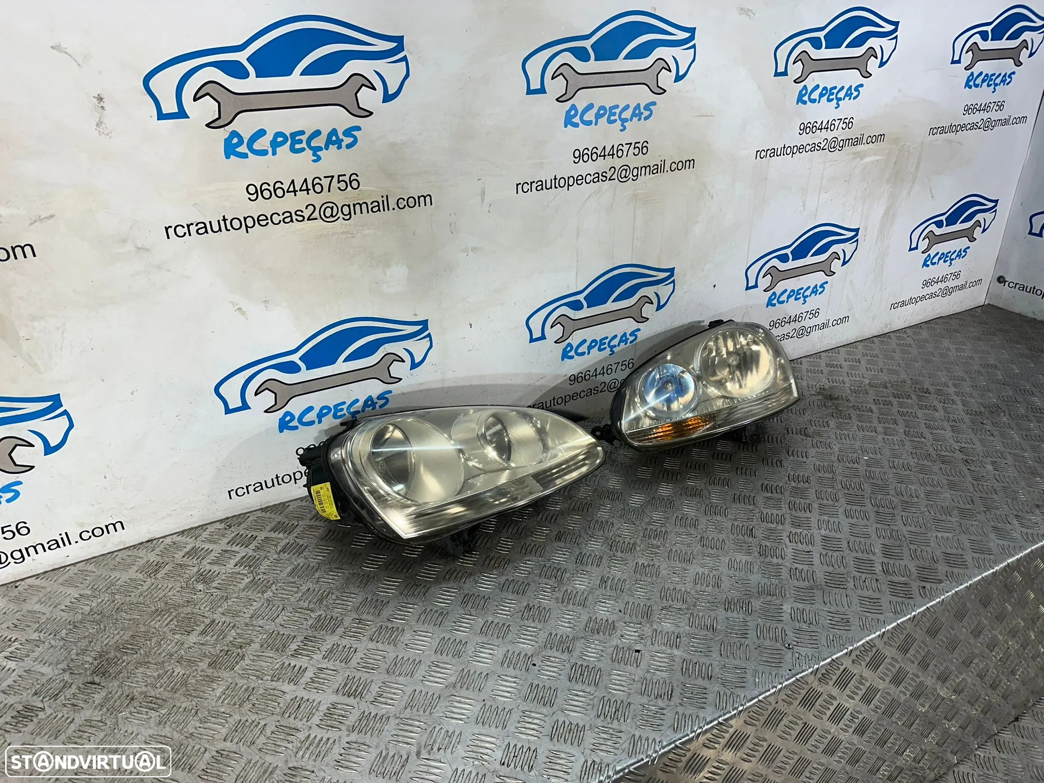 .Conjunto Oticas Farois Esquerda Direita Original VW Volkswagen Golf 5 MK5 V Variant Jetta 1K6941006Q 1K6941005Q 2003 – 2010 - 3