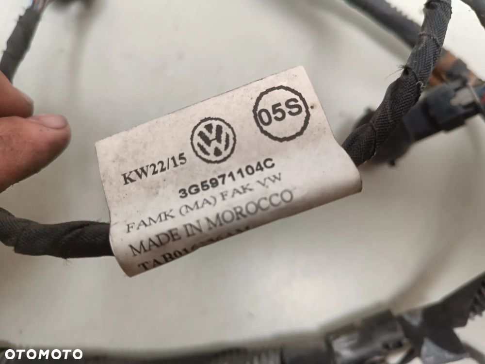 Wiązka Tylnego Zderzaka VW Passat B8 Sedan Instalacja PDC Tył  3G5971104C - 8