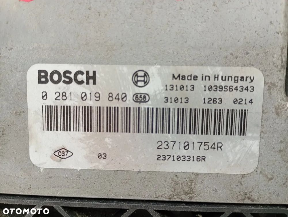 sterownik moduł uch-n3 komputer renault trafic vivaro 2013r 2.0 dci euro5 0281019840 - 3