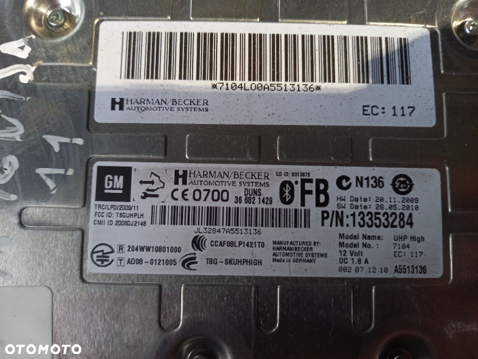 MODUŁ BLUETOOTH 13353284 ASTRA J ZAFIRA C INSIGNIA - 3