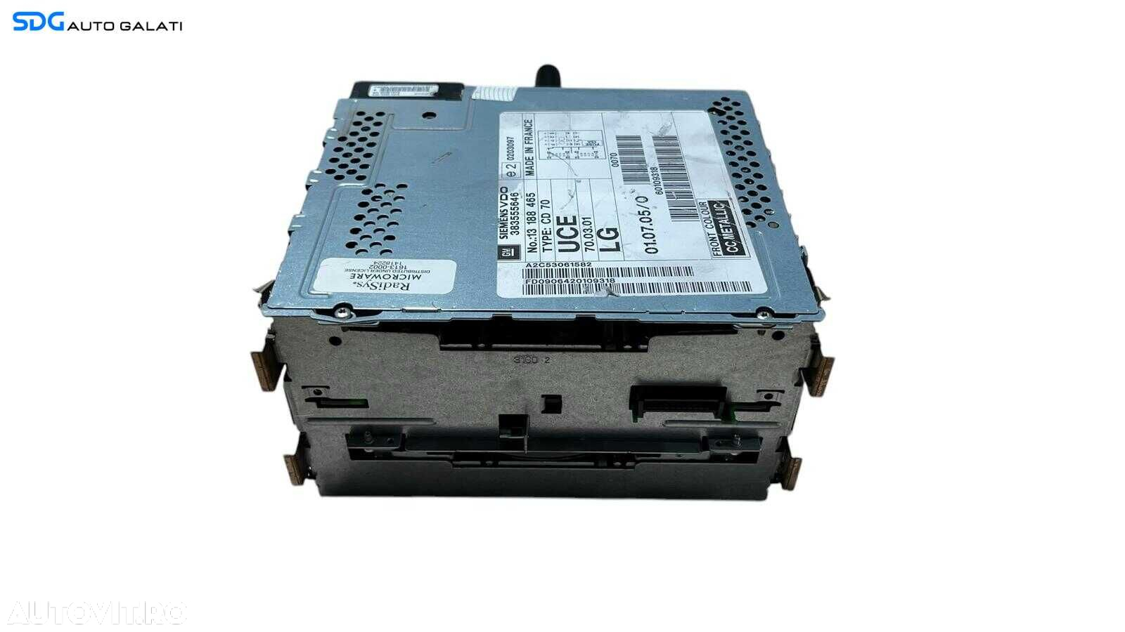 Unitate Radio CD Player CD70 Navi Navigatie Opel Astra H 2004 - 2010 Cod 13188465 (Nu are Fata Radioului) [L5661] - 2