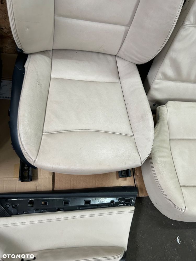 Bmw x3 f25 komplet foteli fotele tapicerki boczki jasna skóra komplet - 10