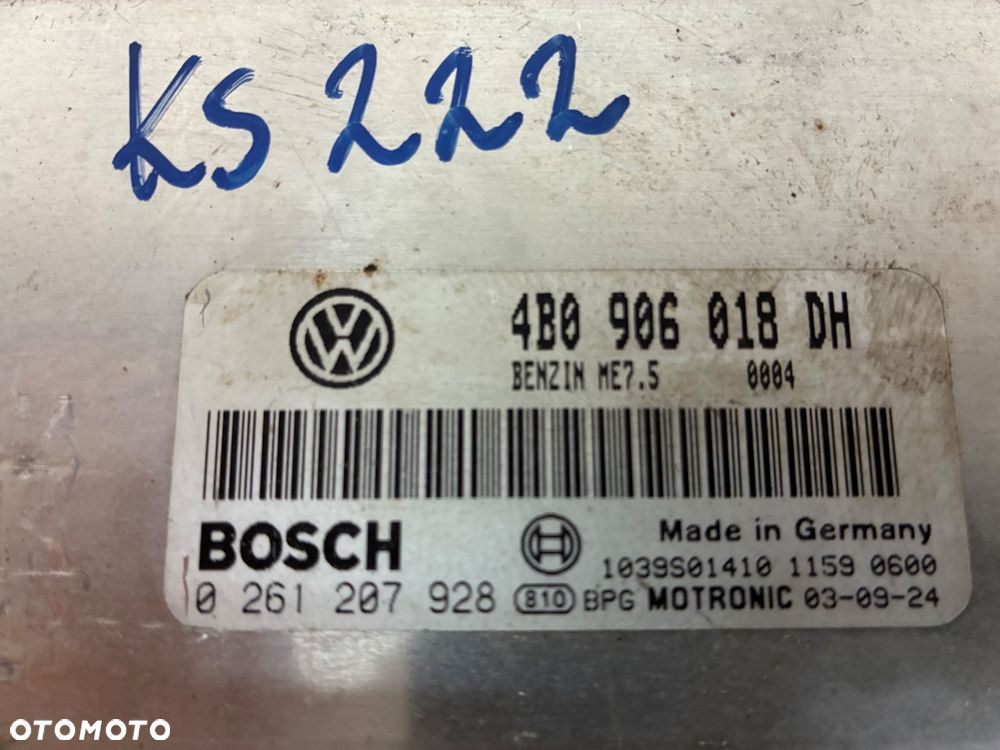 VW SKODA AUDI VAG KOMPUTER  STEROWNIK  SILNIKA 4B0906018DH - 3