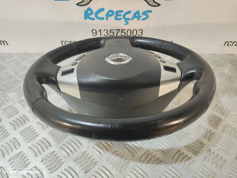 VOLANTE GUIADOR COMPLETO NISSAN QASHQAI J10 FACELIFT FASE 2 48430JD01D 48430JD01 PELE PERFURADA COMANDOS MULTIFUNÇÕES AIRBAG - 5