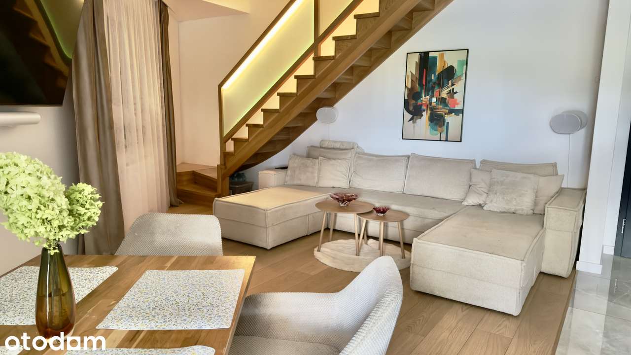 94m², 4 pokoje, dwie łazienki, ogródek, dwa miejsca park, komórka