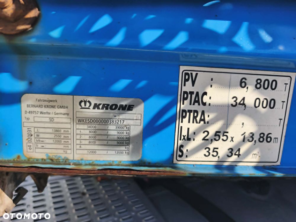 Krone burtowa platforma osie BPW standard - 23
