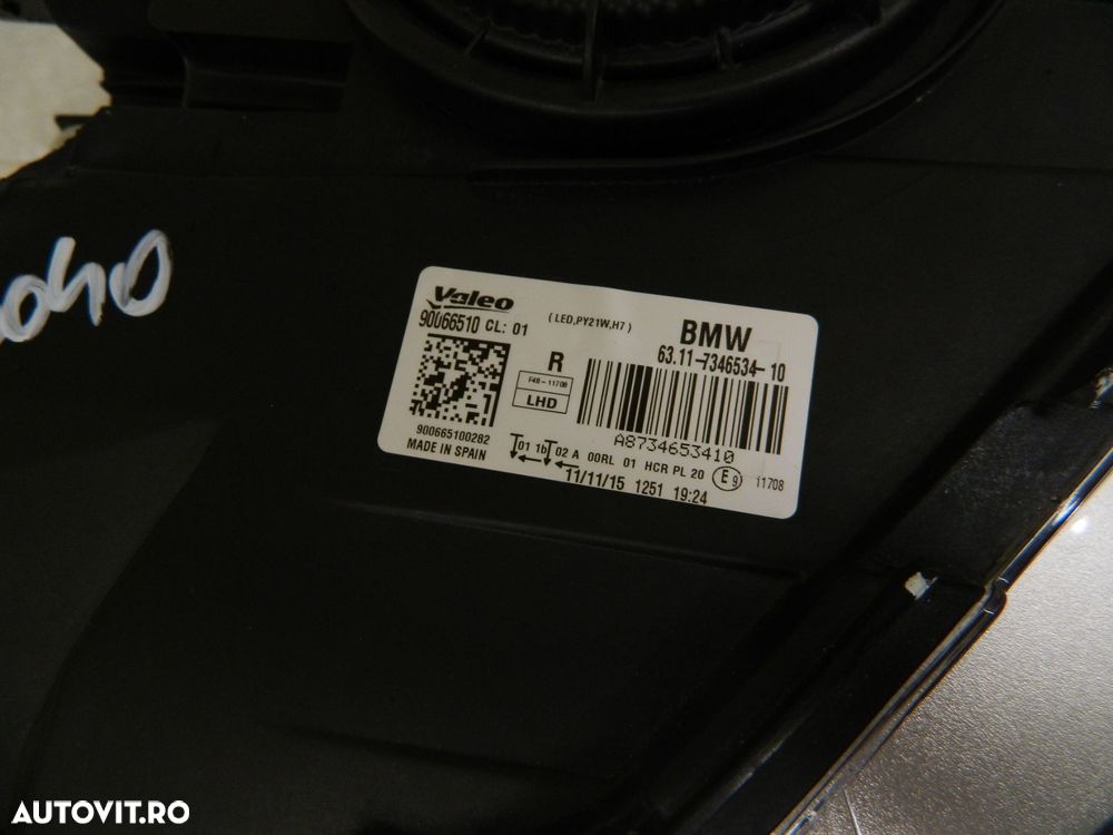 Far dreapta BMW X1 F48 Halogen, 2015, 2016, 2017, 2018, 2019, cod origine 63117346534-10. - 7