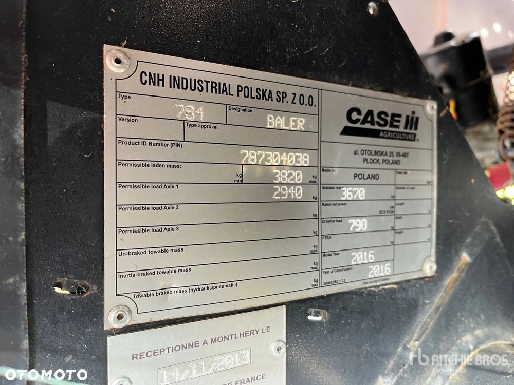 Case IH RB465 2016 New Holland ISOBUS Prasa zmiennokomorowa ROTOR - 14