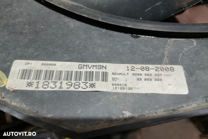 Electroventilator / Ventilator racire motor / AC 8200662037 93859269 - 6