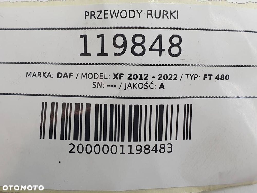 PRZEWODY RURKI POWIETRZA INSTALACJA PNEUMATYCZNA DAF XF 106 2021 EU - 13