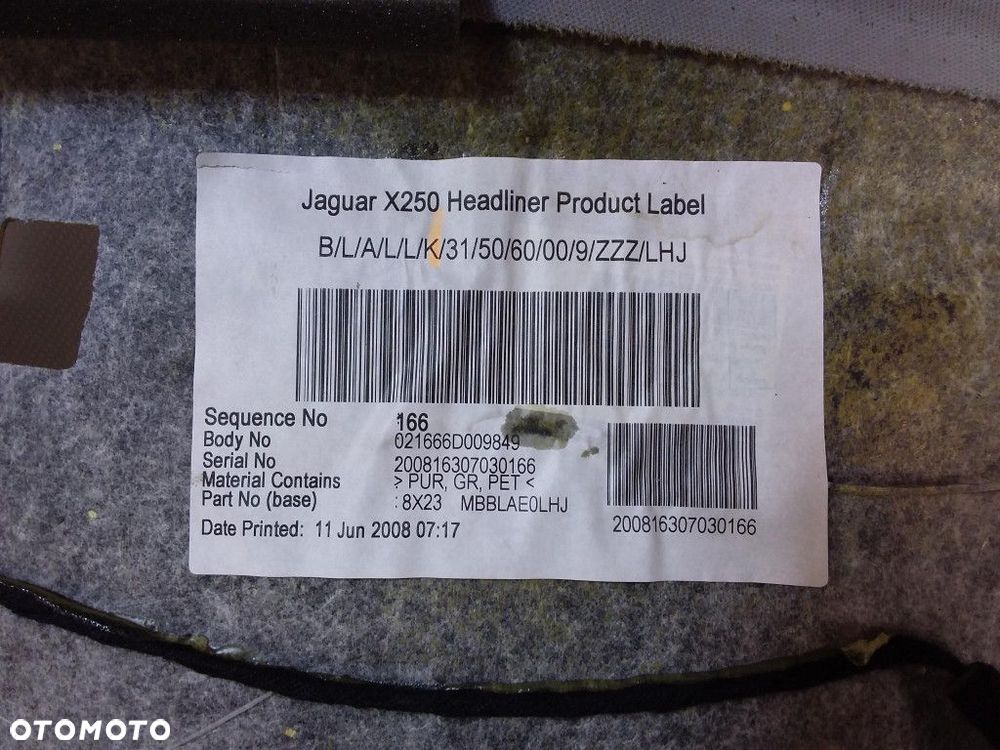 JAGUAR XF I X250 PODSUFITKA DASZKI RĄCZKI - 5