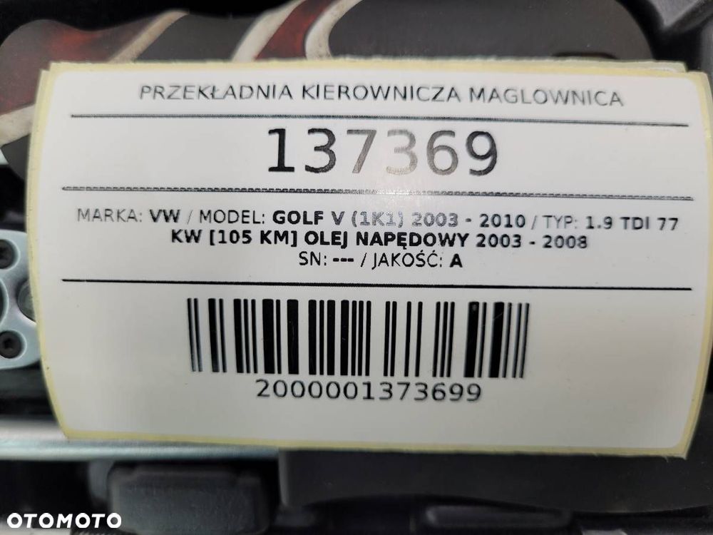PRZEKŁADNIA KIEROWNICZA MAGLOWNICA VW GOLF V EU - 10