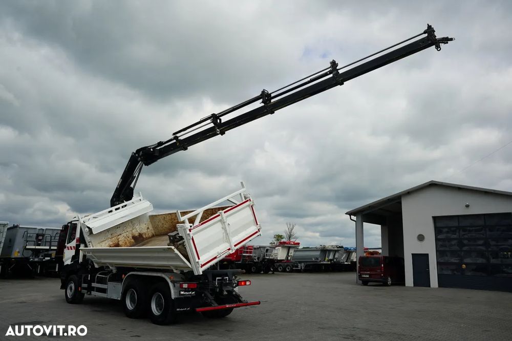 Renault K 380 / 6x4 / BASCUNĂ CU 2 LATE / BASCUNĂ HIDRAULICĂ + HIAB 211 EP-4 HDS / TELECOMANDĂ / CUPĂ / EURO 6 - 8
