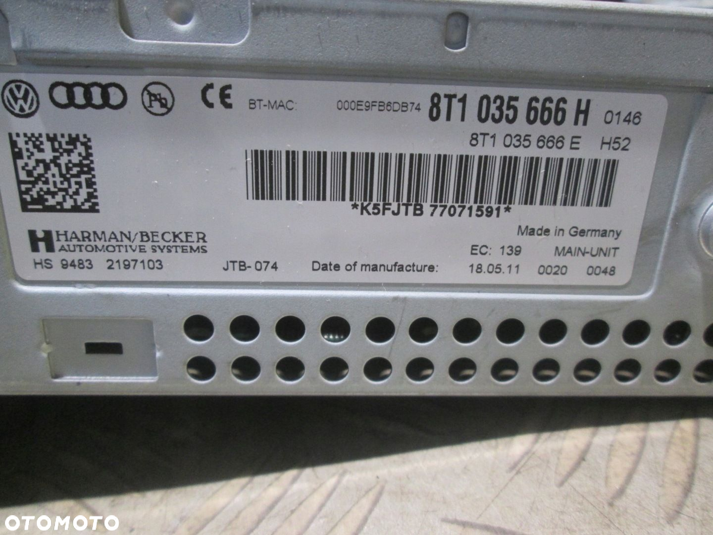 RADIO NAWIGACJA CZYTNIK SD GPS MMI AUDI A5 8T A4 B8 8T1035666H - 4