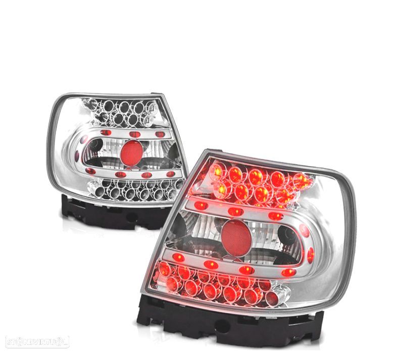 FAROLINS TRASEIROS LED PARA AUDI A4 B5 94-00 CROMADO - 1
