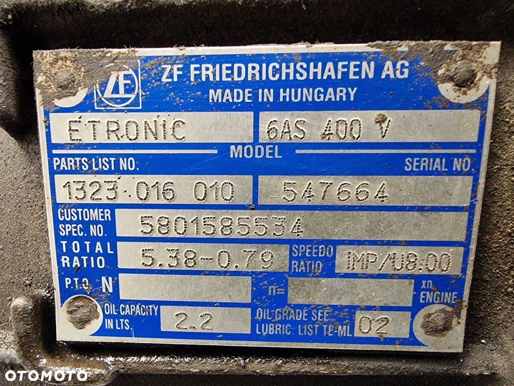 SKRZYNIA BIEGÓW IVECO COMPA 5801585534 - 1