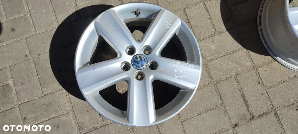 FELGI 5x100 6.5Jx16 CALI ET 43 6Q0601025 S VW POLO FOX SEAT IBIZA ARONA SKODA FABIA RAPID ROOMSTER 4 SZTUKI KOMPLET - 2
