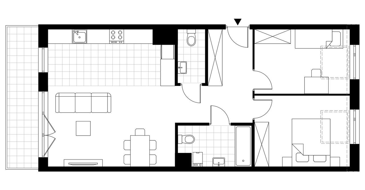 3-pokojowe mieszkanie 68m2 + balkon Bezpośrednio - Pełny obrazek: 3/23