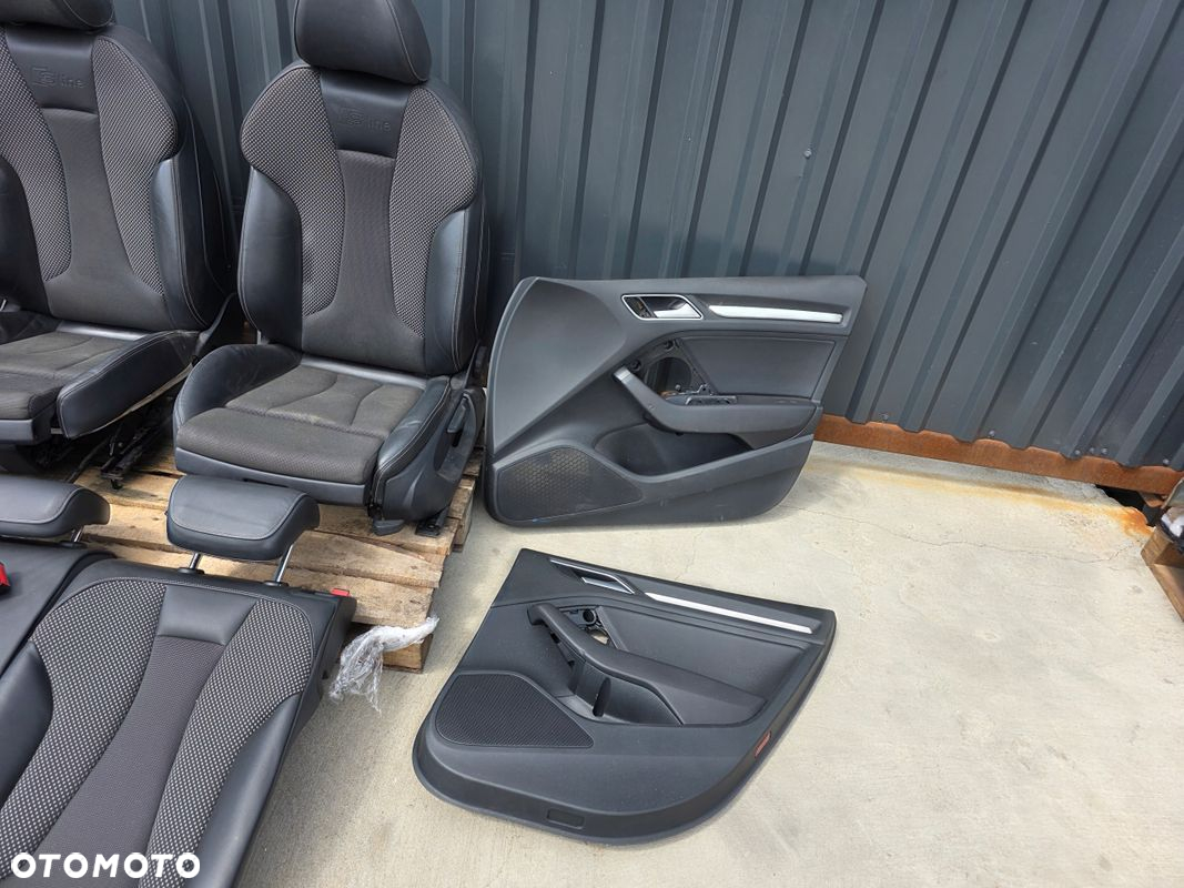 FOTEL FOTELE KOMPLET AUDI A3 8V SPORTBACK 5-DRZWI SKÓRA+MATERIAŁ S LINE ! - 7