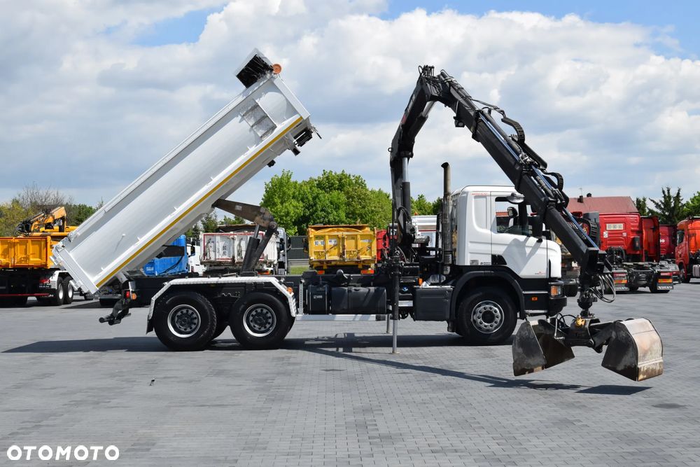 Scania P410 / 6x4 / EURO 6 / HDS HIAB X-HIDUO 158 B-3 / WYSUW x3 / ROTATOR / CHYWTAK / STEROWANIE RADIOWE / WYWROTKA / HYDROBURTA / AUTOMAT / KAMERA COFANIA / NAWIGACJA / HAK-ZACZEP / NISKI PRZEBIEG / 2018 / SERWISOWANY / SPROWADZONY - 25