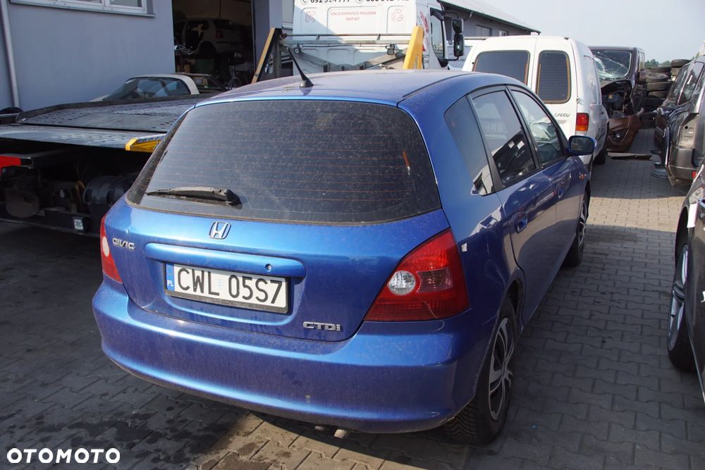 Auto na części - Honda Civic VII 1.7 CTDI 100 KM 4EE2 61MD4 B520P 2002R Silnik Skrzynia Drzwi Maska Błotnik Zderzak Klapa Lampa Lusterko Klamka Szyba Deska Kokpit Sterownik Moduł Czujnik Licznik Panel Kierownica - 4