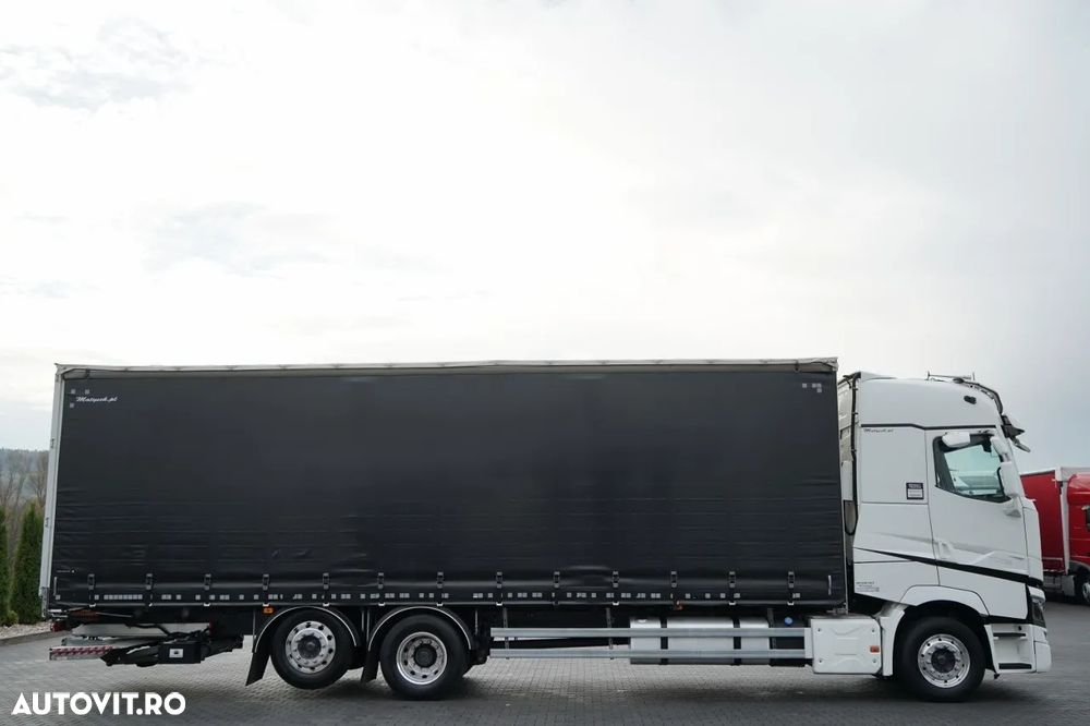 Renault T 440 / 6X2 / SOLO / CORTINĂ 9.5 M / I-PARK COOL / RIDICABIL / JANTE DIN ALIAJ / PUNȚĂ RIDICABILĂ - 6