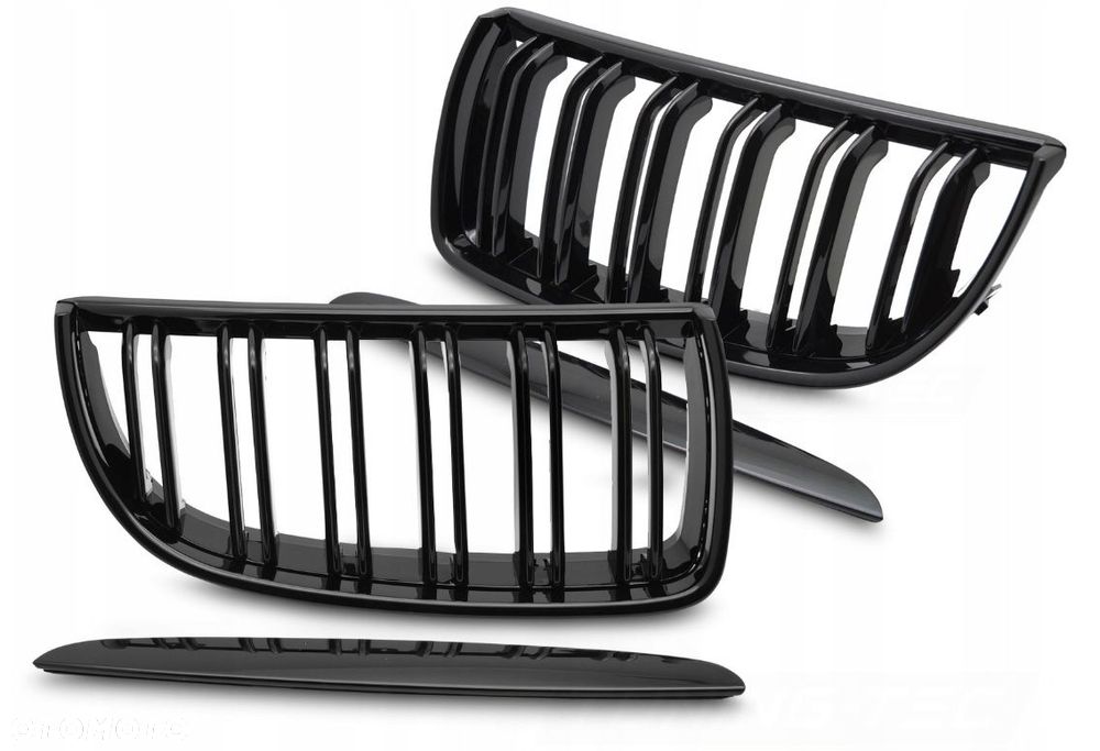 Atrapy Grille Kratki Nerki Listwy Tuning Black Glossy Bmw 3 e90 e91 2004-08 - 3