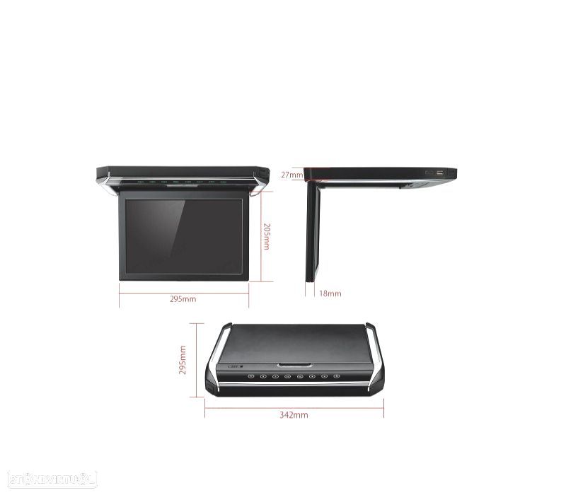 ECRA DE TECTOO DE 12,1" HD COM HDMI 1080P USB SD Y LUZ - 3