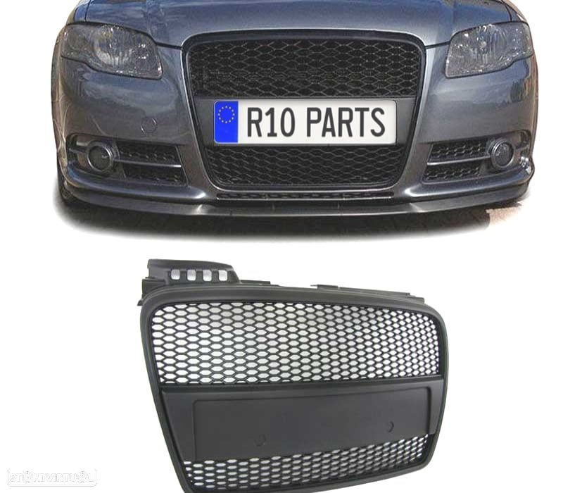 GRELHA FRONTAL COLMEIA AUDI A4 B7 04-08 PRETA - 1