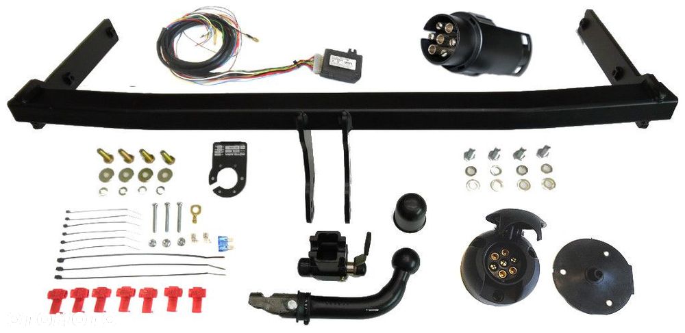 SŁUPSK WYPINANY AUTO  HAK HOLOWNICZY + MODUŁ WH1 + ADAPTER do GOLF 5 V+PLUS 6 VI+PLUS od 2003-2014 - 8