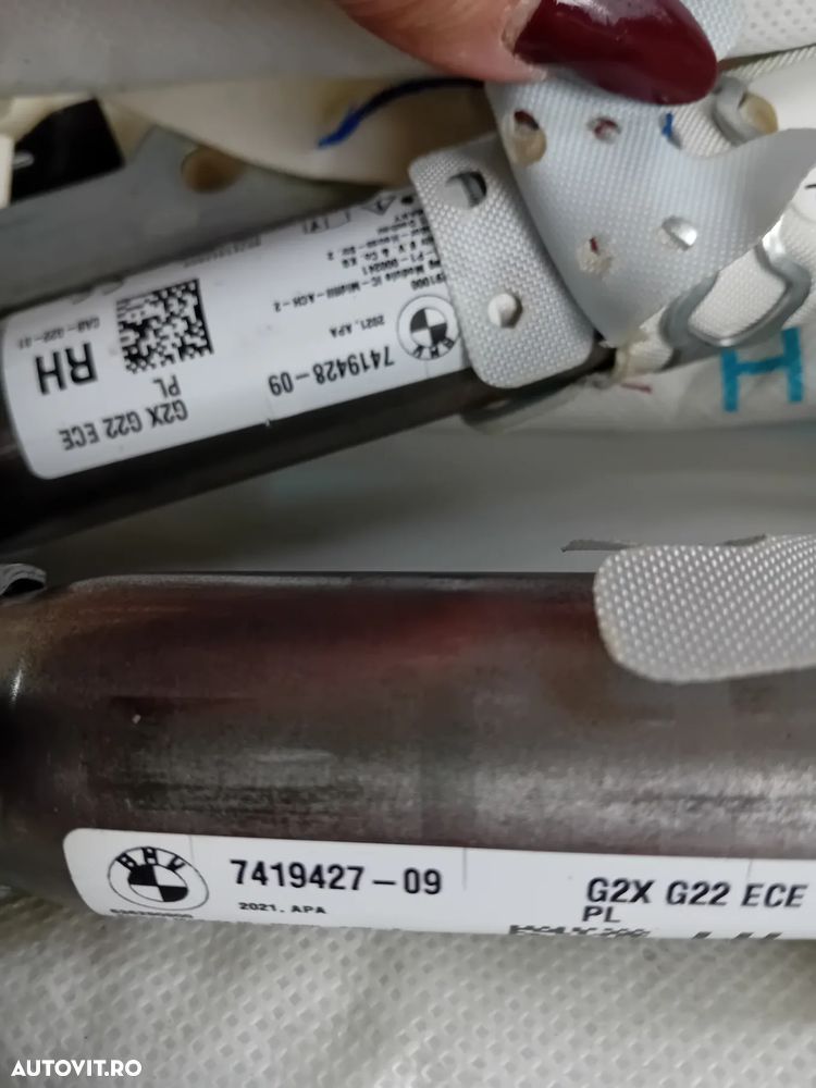 Airbag Cortină Airbag BMW Seria 4 G22 G23 Stânga Dreapta – Cod 7419427 7419428 - 7