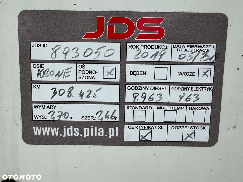 Krone Doppelstock ,Carrier Vector HE19, wys. 2,70m, ŚCIANA 7 cm - 36